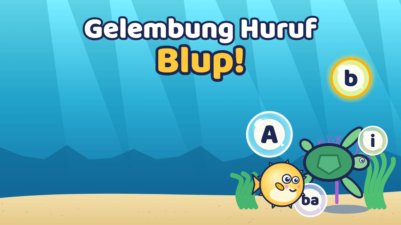 Gelembung Huruf Blup — banner
